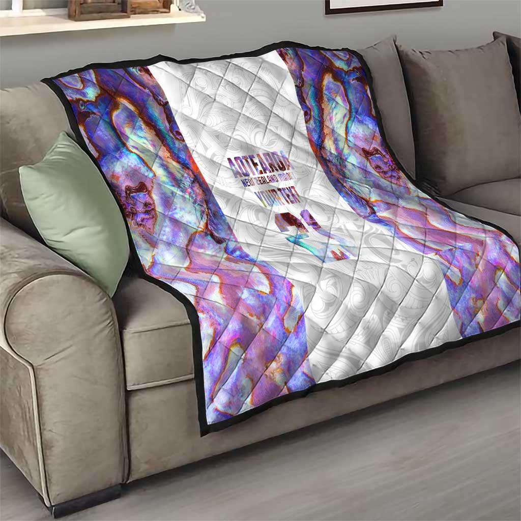 Custom New Zealand Aotearoa Quilt Pink Maori Paua Shell Indigenous - Polynesian Pride