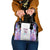 Custom New Zealand Aotearoa Shoulder Handbag Pink Maori Paua Shell Indigenous - Polynesian Pride