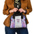 Custom New Zealand Aotearoa Shoulder Handbag Pink Maori Paua Shell Indigenous - Polynesian Pride