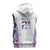 Custom New Zealand Aotearoa Sleeveless Zip Hoodie Pink Maori Paua Shell Indigenous - Polynesian Pride