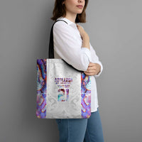 Custom New Zealand Aotearoa Tote Bag Pink Maori Paua Shell Indigenous - Polynesian Pride