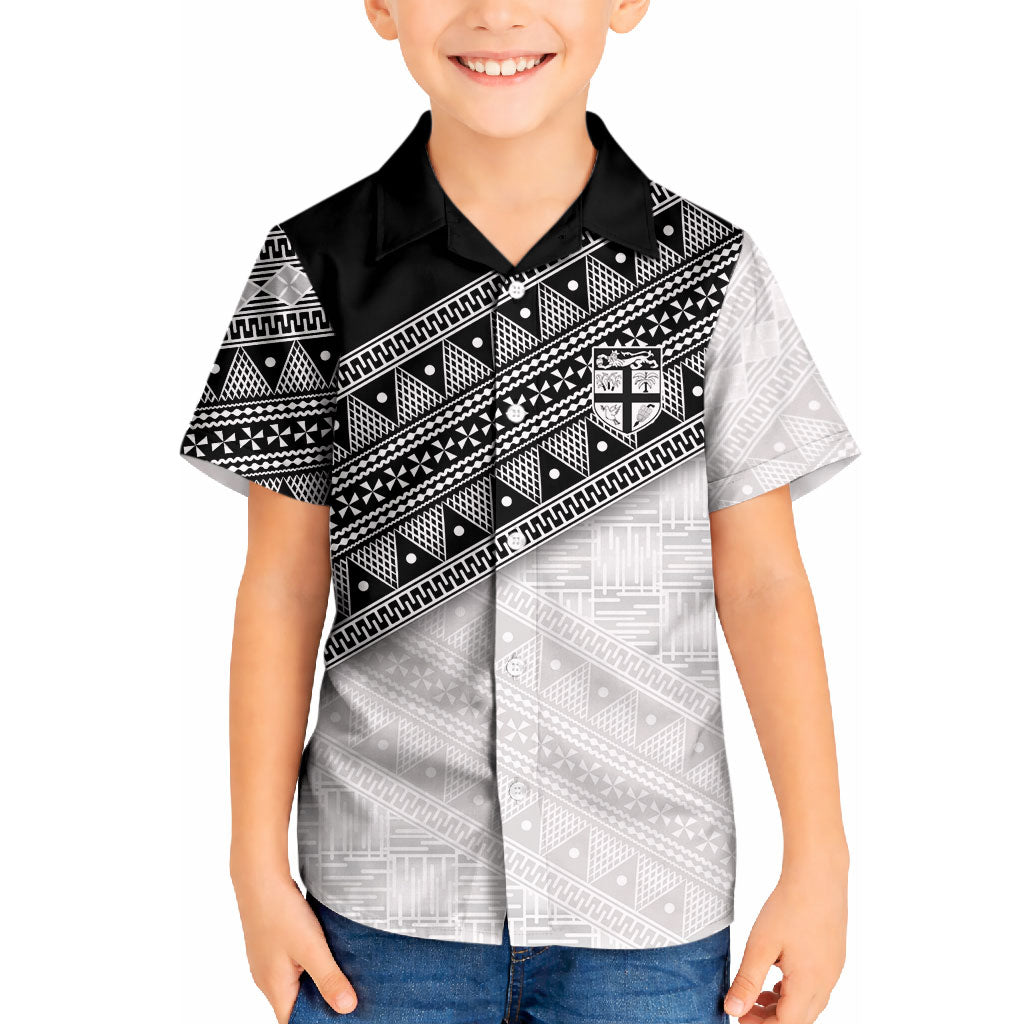 2026 Autumn Rugby Nations Fiji Custom Kid Hawaiian Shirt Fijian Tapa Tribal Lauhala Inspired
