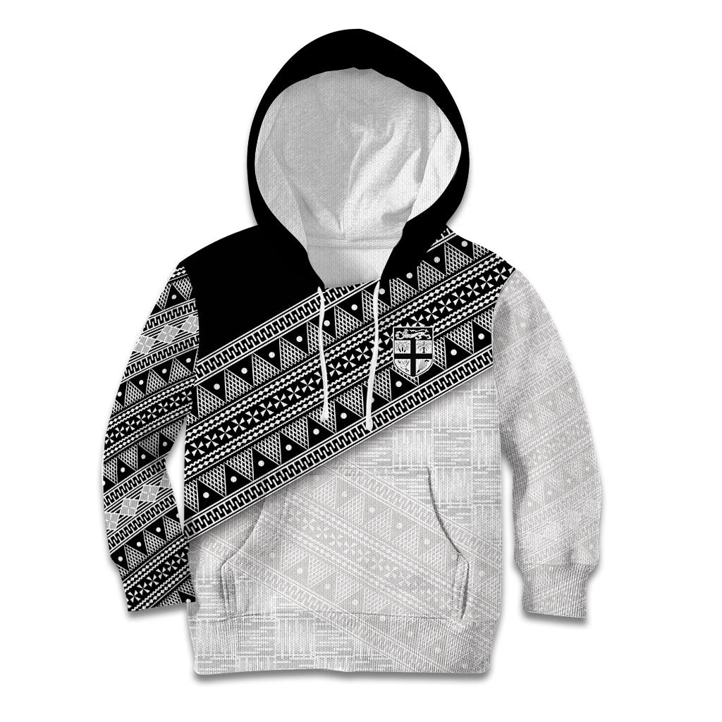 2026 Autumn Rugby Nations Fiji Custom Kid Hoodie Fijian Tapa Tribal Lauhala Inspired