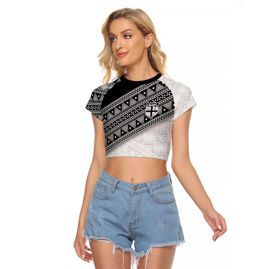 2026 Autumn Rugby Nations Fiji Custom Raglan Cropped T Shirt Fijian Tapa Tribal Lauhala Inspired