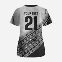 2026 Autumn Rugby Nations Fiji Custom Scrub Top Fijian Tapa Tribal Lauhala Inspired LT9 - Polynesian Pride