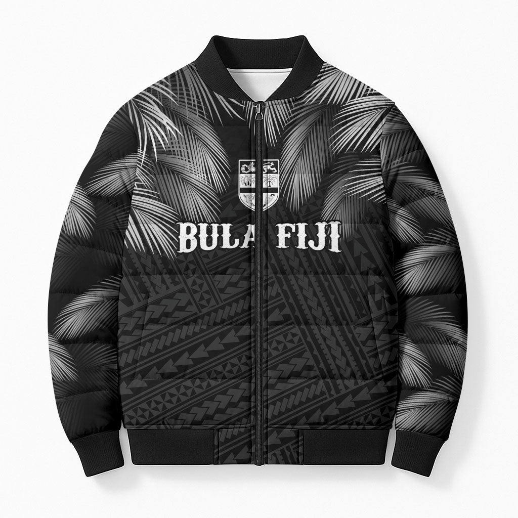 2026 Autumn Rugby Nations Fiji Custom Bomber Puffer Jacket Fijian Palm Leaf Tapa Tribal Inspired