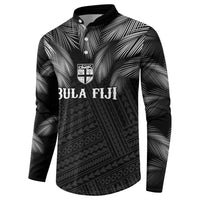 2026 Autumn Rugby Nations Fiji Custom Button Sweatshirt Fijian Palm Leaf Tapa Tribal Inspired LT9 - Polynesian Pride