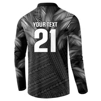2026 Autumn Rugby Nations Fiji Custom Button Sweatshirt Fijian Palm Leaf Tapa Tribal Inspired LT9 - Polynesian Pride