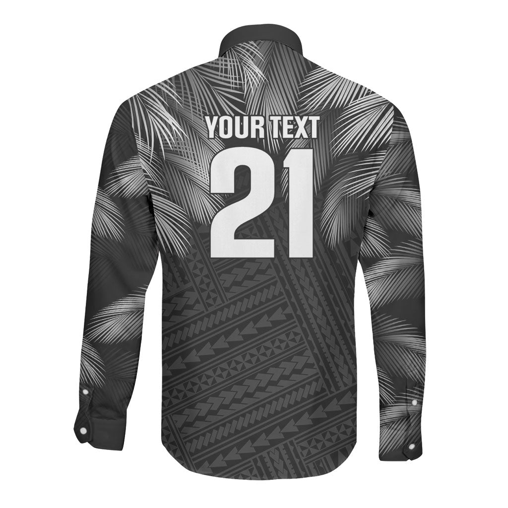 2026 Autumn Rugby Nations Fiji Custom Long Sleeve Button Shirt Fijian Palm Leaf Tapa Tribal Inspired LT9 - Polynesian Pride