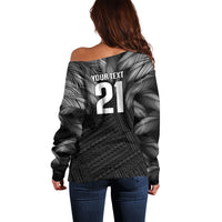 2026 Autumn Rugby Nations Fiji Custom Off Shoulder Sweater Fijian Palm Leaf Tapa Tribal Inspired LT9 - Polynesian Pride