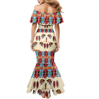 Papua Batik Motif Bird Of Paradise and Native Papuan Shield Family Matching Mermaid Dress and Hawaiian Shirt LT9 - Polynesian Pride