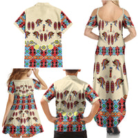 Papua Batik Motif Bird Of Paradise and Native Papuan Shield Family Matching Summer Maxi Dress and Hawaiian Shirt LT9 - Polynesian Pride