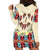 Papua Batik Motif Bird Of Paradise and Native Papuan Shield Hoodie Dress LT9 - Polynesian Pride