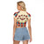 Papua Batik Motif Bird Of Paradise and Native Papuan Shield Raglan Cropped T Shirt LT9 - Polynesian Pride