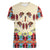 Papua Batik Motif Bird Of Paradise and Native Papuan Shield Women V Neck T Shirt LT9 Female Beige - Polynesian Pride
