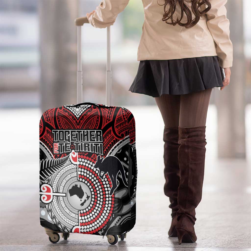 Aotearoa and Australia Luggage Cover New Zealand Honour The Treaty Ake!Ake!Ake!