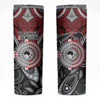 Aotearoa and Australia Skinny Tumbler New Zealand Honour The Treaty Ake!Ake!Ake! LT9 Red - Polynesian Pride