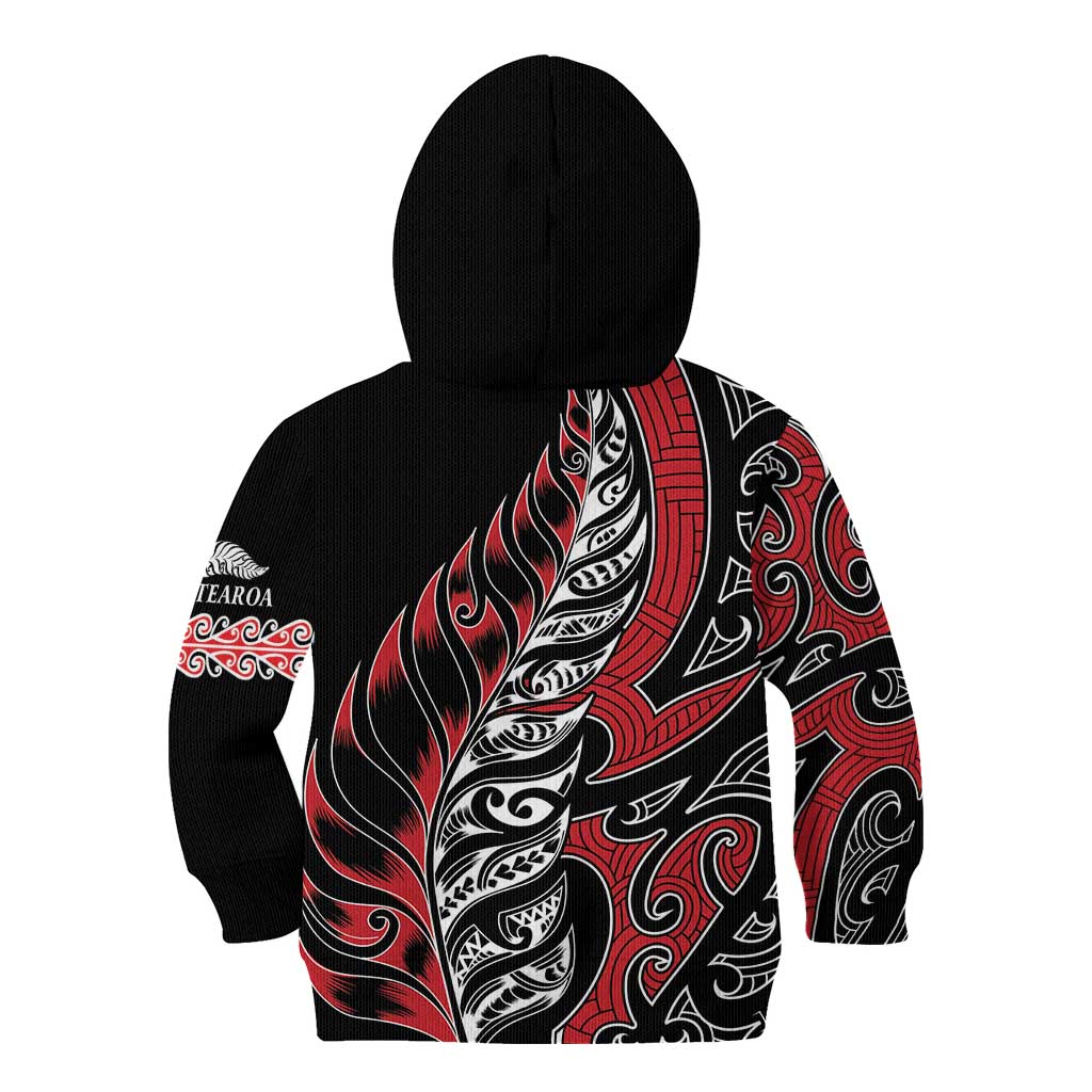 Koru Fern New Zealand Kid Hoodie Maori Tribal Pattern