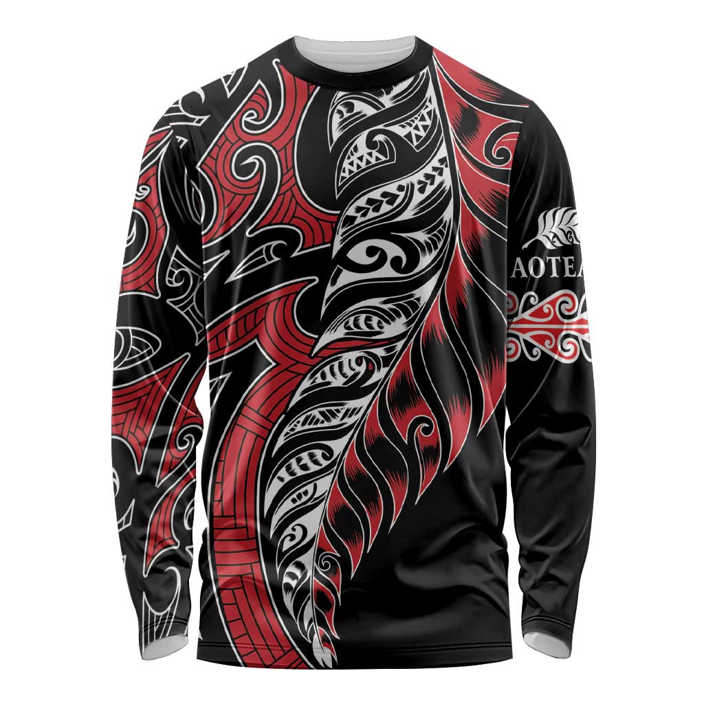 Koru Fern New Zealand Long Sleeve Shirt Maori Tribal Pattern