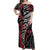 Koru Fern New Zealand Off Shoulder Maxi Dress Maori Tribal Pattern