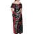 Koru Fern New Zealand Off Shoulder Maxi Dress Maori Tribal Pattern