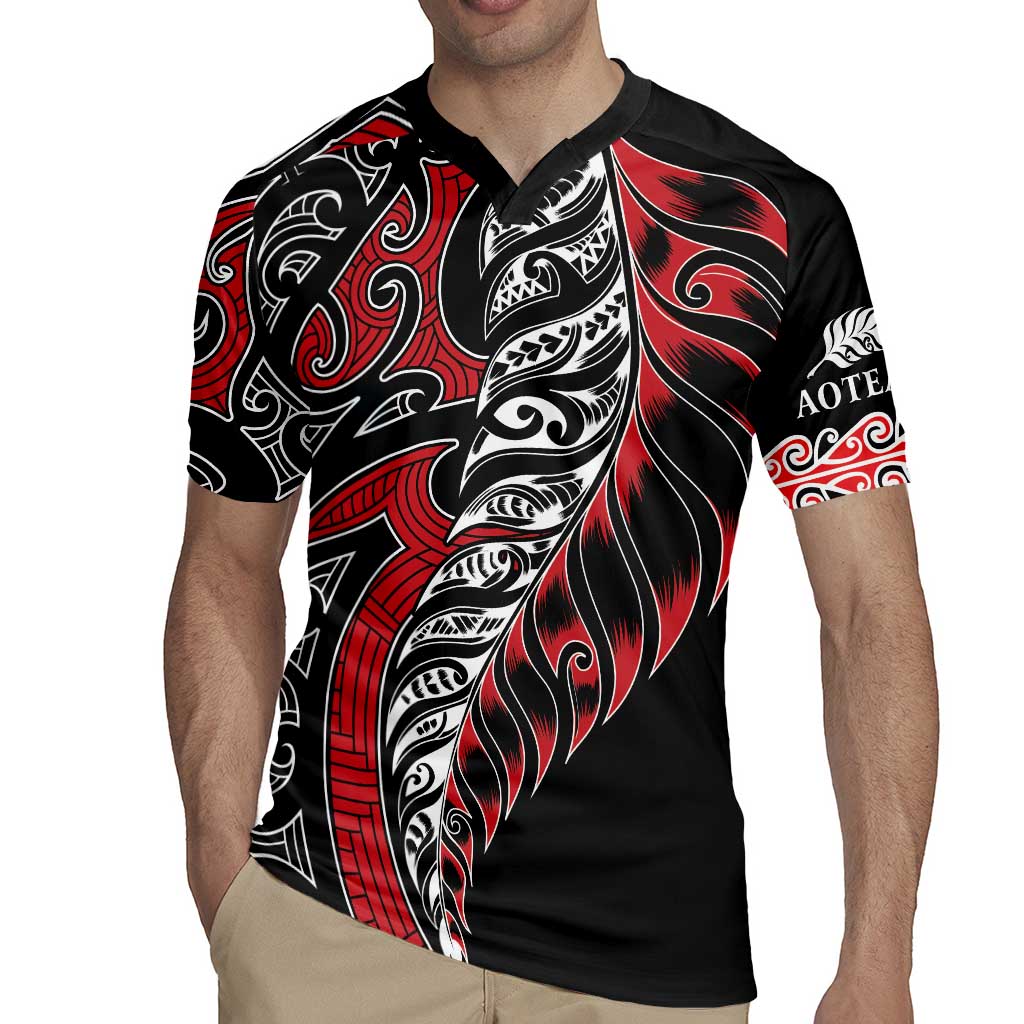 Koru Fern New Zealand Rugby Jersey Maori Tribal Pattern