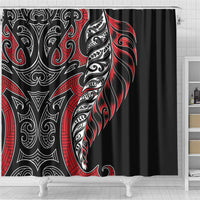 Koru Fern New Zealand Shower Curtain Maori Tribal Pattern
