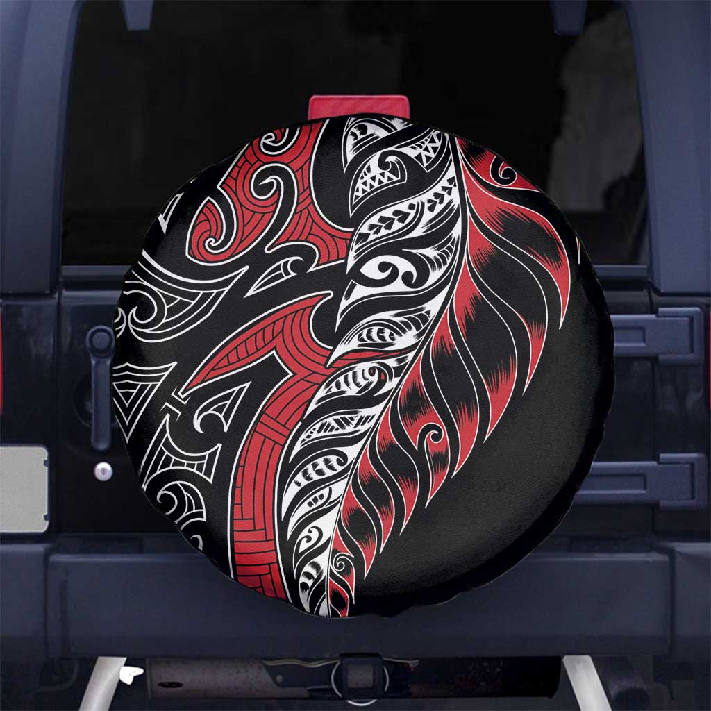 Koru Fern New Zealand Spare Tire Cover Maori Tribal Pattern