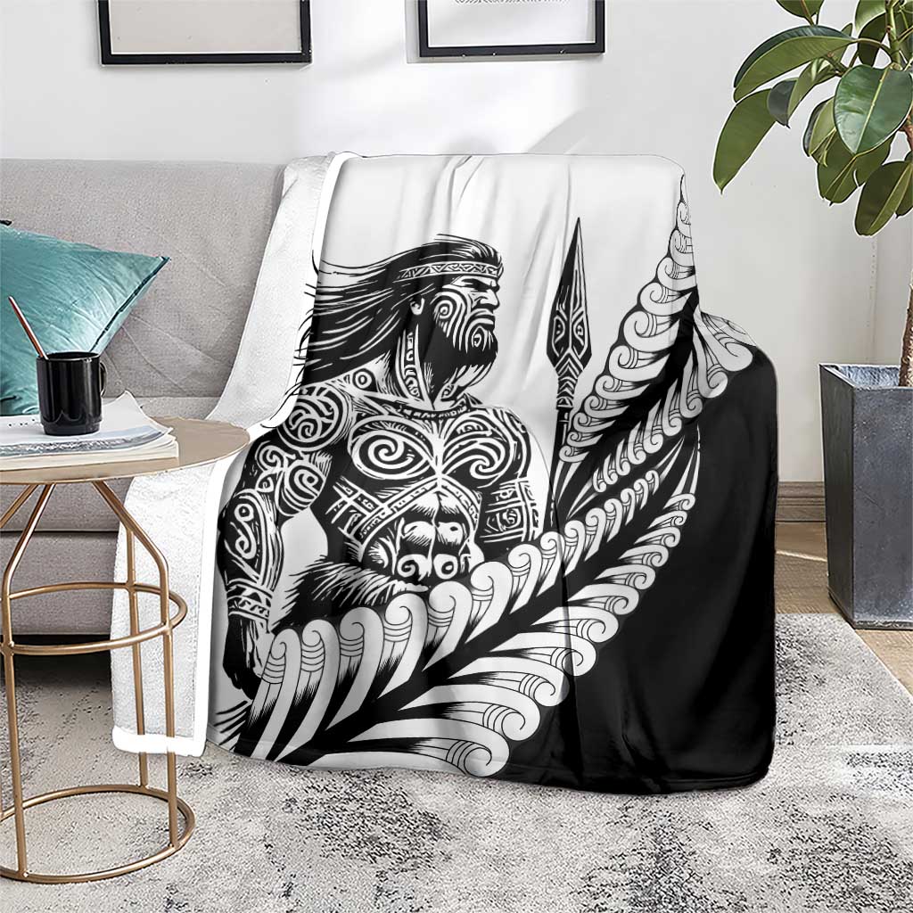 Koru Fern New Zealand Maori Tribal Warrior Blanket