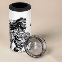 Koru Fern New Zealand Maori Tribal Warrior 4 in 1 Can Cooler Tumbler