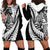 Koru Fern New Zealand Maori Tribal Warrior Hoodie Dress