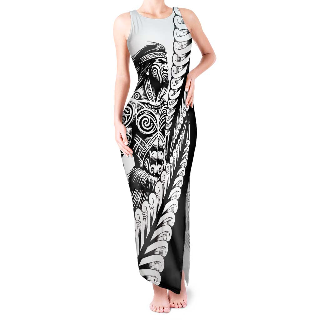 Koru Fern New Zealand Maori Tribal Warrior Tank Maxi Dress