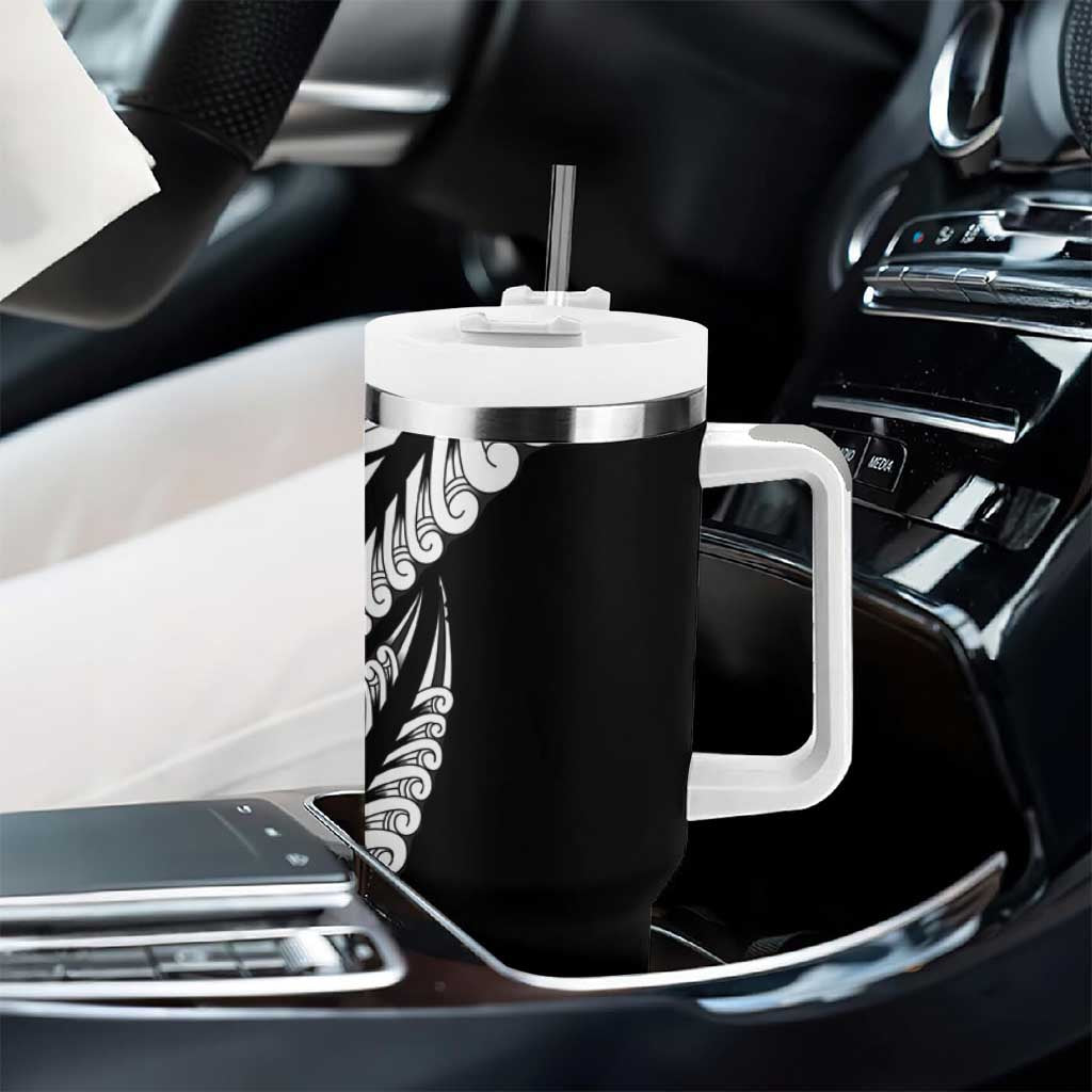 Koru Fern New Zealand Maori Tribal Warrior Tumbler With Handle