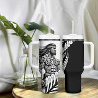 Koru Fern New Zealand Maori Tribal Warrior Tumbler With Handle