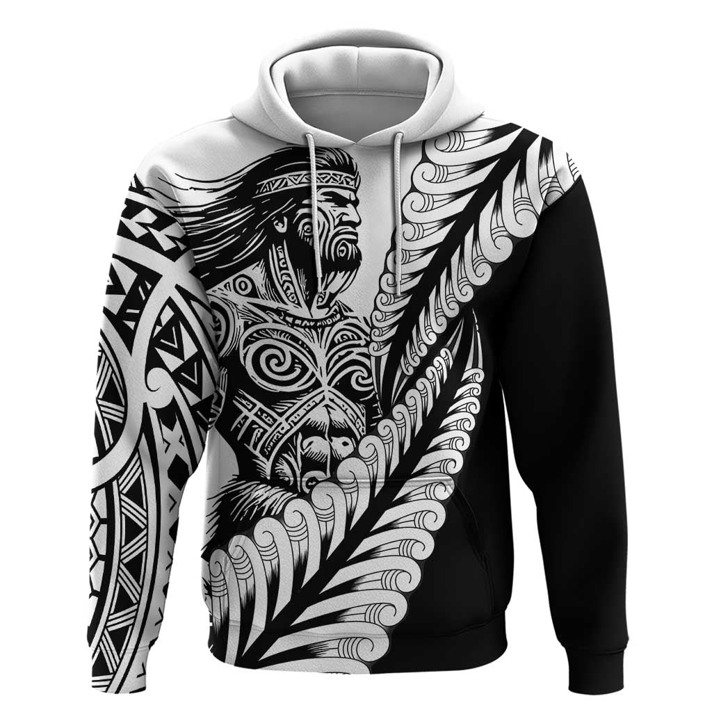 Koru Fern New Zealand Maori Tribal Warrior Zip Hoodie