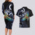 New Zealand Kea Bird Personalised Couples Matching Long Sleeve Bodycon Dress and Hawaiian Shirt Maori Tribal Koru Art