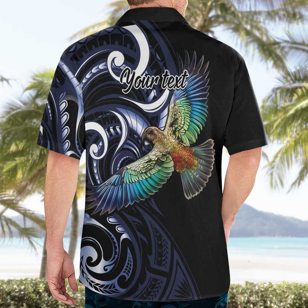 New Zealand Kea Bird Personalised Hawaiian Shirt Maori Tribal Koru Art