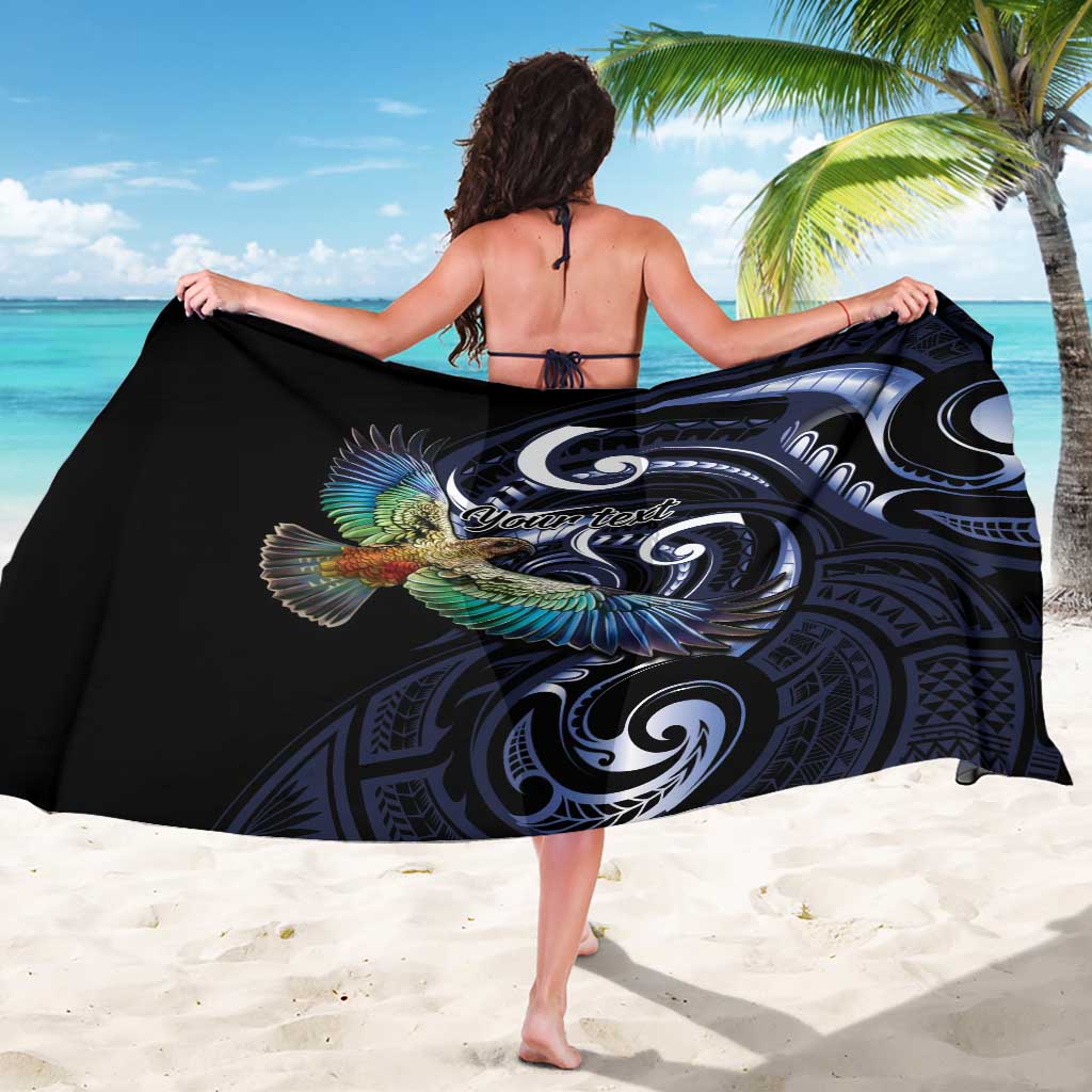 New Zealand Kea Bird Personalised Sarong Maori Tribal Koru Art