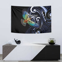 New Zealand Kea Bird Personalised Tapestry Maori Tribal Koru Art