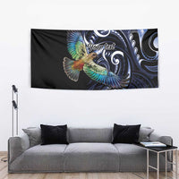 New Zealand Kea Bird Personalised Tapestry Maori Tribal Koru Art