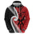 Silver Fern Koru Swirls with Maori Ta Moko Hoodie