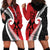 Silver Fern Koru Swirls with Maori Ta Moko Hoodie Dress