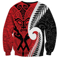 Silver Fern Koru Swirls with Maori Ta Moko Sweatshirt