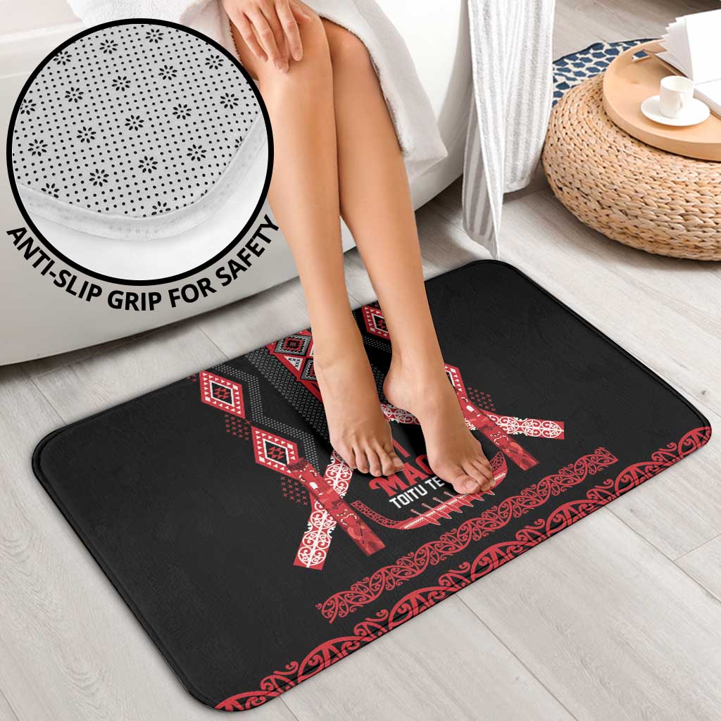 Toitu Te Tiriti Waitangi Bathroom Set Black Wharenui House - Polynesian Pride