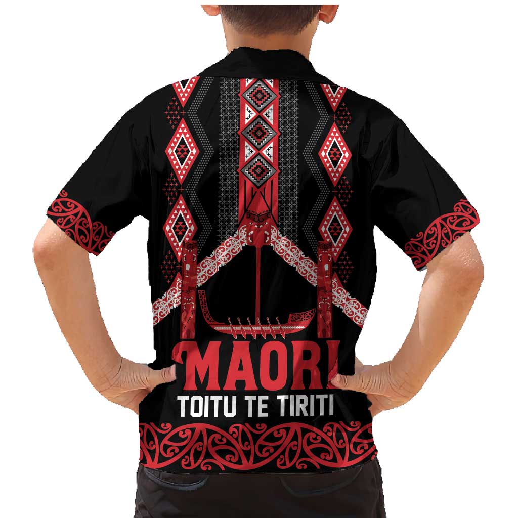 Toitu Te Tiriti Waitangi Family Matching Mermaid Dress and Hawaiian Shirt Black Wharenui House LT9 - Polynesian Pride