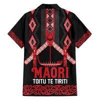 Toitu Te Tiriti Waitangi Family Matching Puletasi and Hawaiian Shirt Black Wharenui House LT9 - Polynesian Pride