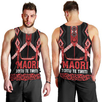 Toitu Te Tiriti Waitangi Men Tank Top Black Wharenui House - Polynesian Pride