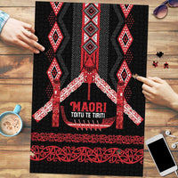 Toitu Te Tiriti Waitangi Puzzle Black Wharenui House - Polynesian Pride