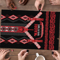 Toitu Te Tiriti Waitangi Puzzle Black Wharenui House - Polynesian Pride