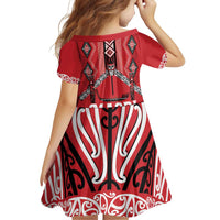 Toitu Te Tiriti Waitangi Family Matching Puletasi and Hawaiian Shirt Red Wharenui House LT9 - Polynesian Pride